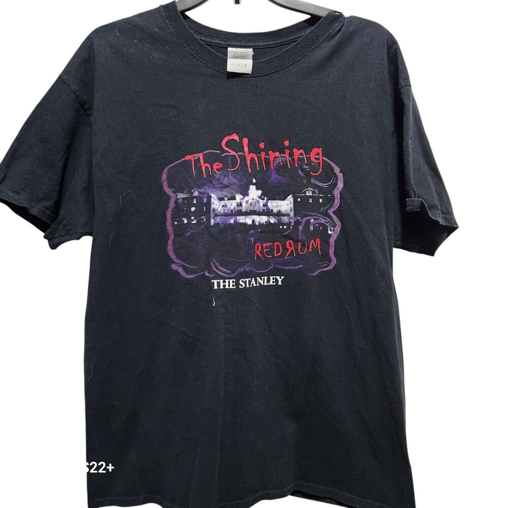 The Shining Redrum Hotel Graphic Tee Gildan Black Horror Movie Shirt L